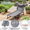 Gray Black 3-in-1 Folding Camping Cot Sofa Chair Chaise Lounge Bed 440lb